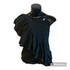 Single Sleeve Shirt | Size Small | Black | Sonia De Nisco | 100% Cotton